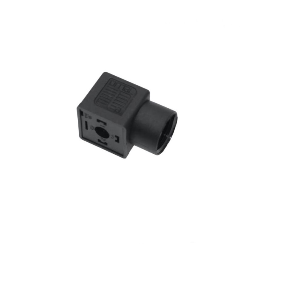 MENCOM SOLENOID VALVE CONNECTOR FORM A DIN 2+G 1/2" NPT THR 250VAC/DC (BK)
